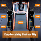 Car Seat Gap Filler Organizer Between Front seat car Organizer and Storage Box, Auto Premium PU Leather Console with Cup Holder, Car Pocket for Interior Essentials (for Passenger Side) - Image 2