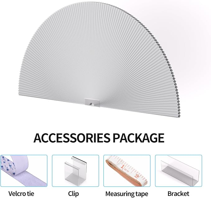 Myshade Arch Window Shades Half Circle Blackout Cellular Shades Cordless No Drill Blinds for Windows Half Moon Honeycomb Fabric No Tools Room Darkening Shades Easy Install (1PCS White 72" W X 36" H) - Image 3