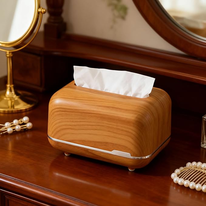 Decorative Tissue Box Holder, Rectangle Tissue Box Cover | Rectangular Kleenex Box Covers For Countertop, Coffee Table, Office, Car Rectangular Tissue Dispenser - Image 5