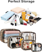 TSA Approved 5 Piece Diaper Bag Organizer Pouch Set, Waterproof Clear Toiletry Bag Travel Packing Organizer Bags Clear Makeup Pouch Cosmetic Case with Zipper Car Essentials Bag - Image 2