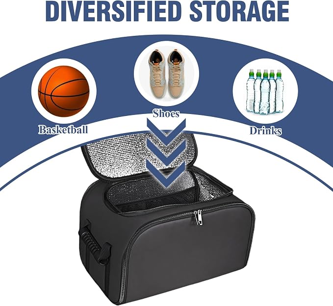 Foldable Car Insulated Storage Box, Portable Thermal Cooler Bag with Double Zipper & Sturdy Handle, Multi‑Purpose Car Seat Trunk Organizer for Drinks Snacks, Outdoor Picnic Camping Road Trips - Image 6