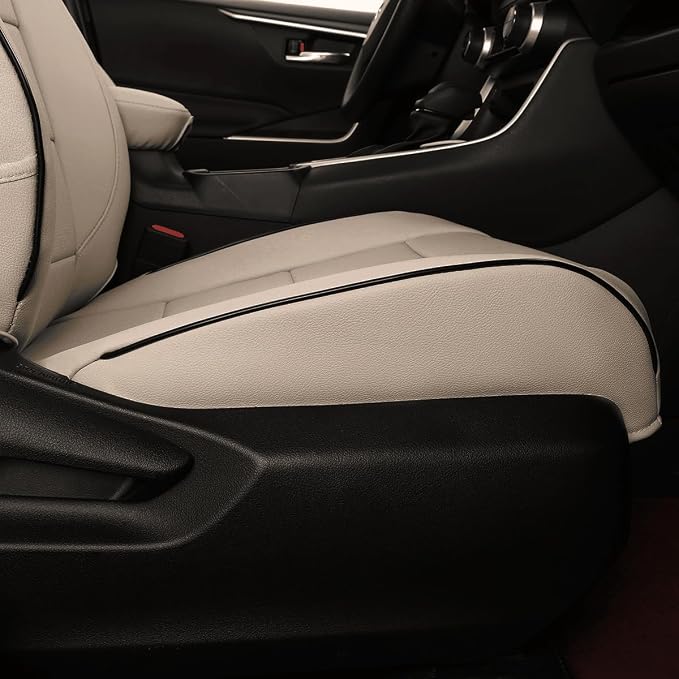 EKR Rav4 Seat Covers Custom Fit for Toyota Rav4 2021-2024 Prime SE,XSE & 2019-2025 Hybrid/PHEV SE,XSE, Leather Car Seat Cover Full Set for SUV,Faux Leather(Beige) - Image 5