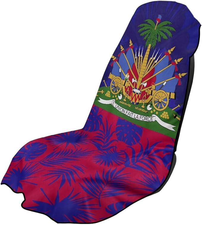 SEANATIVE Flag of Haiti Car Cushion Towels Auto Seat Protectors - Absorber Towel for Car Wash Car Seat Covers, Post-Workout & Dog Owners (33.1" x 60.67") by SEANATIVE