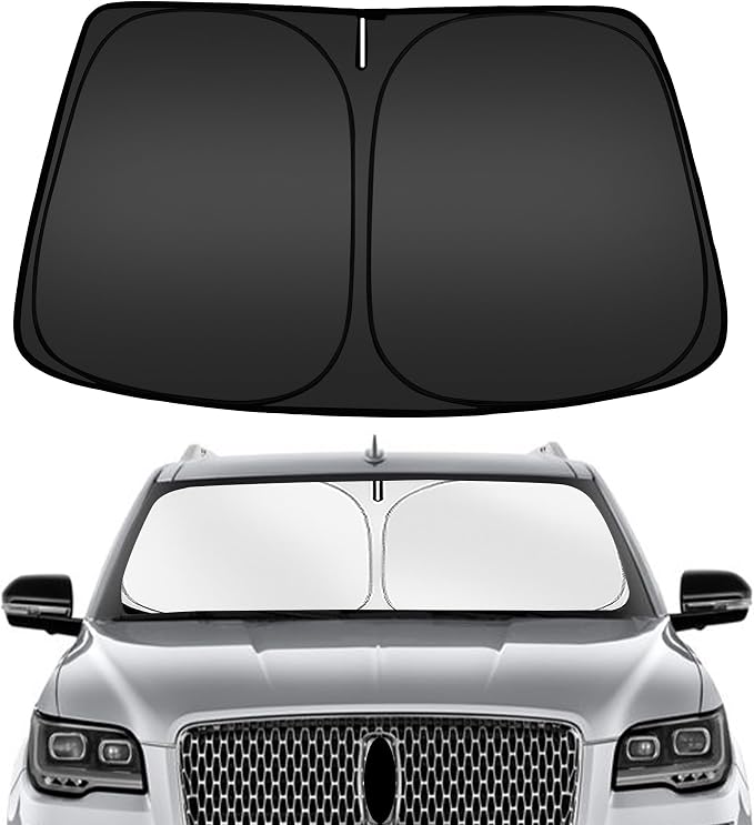 ARISMOTOR Windshield Sun Shade for Lincoln Navigator 2018-2025 2026 | Custom Fit, Foldable, Front Window Sunshade Sun Visor Protector, Block UV Rays, Keep Car Cooler by ARISMOTOR
