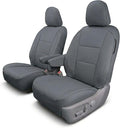 FH Group Custom Fit Car Seat Covers Specifically Made for 2011-2020 Toyota Sienna 7 Passenger, Car Seat Cover Front Set, Automotive Seat Covers in Solid Gray Faux Leather, Waterproof and Washable by FHGroup