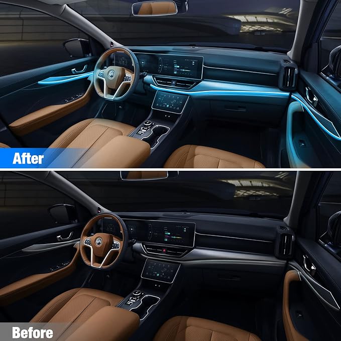 6 in 1 LED Car Strip Lights, Car Interior Lights with 276 inches Fiber Optic, Remote and APP Control, 16 Million Colors RGB Ambient Lighting Kits, Music Neon Light Accessories for Car Inside - Image 4