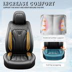 Fit Avalon Premium Leather Car Seat Covers for Toyota Avalon 2001-2021 2022 - Waterproof，Breathable，All-Weather Seat Cushion Protecto & Airbag Compatible, 2 Front Seat All Black - Image 7