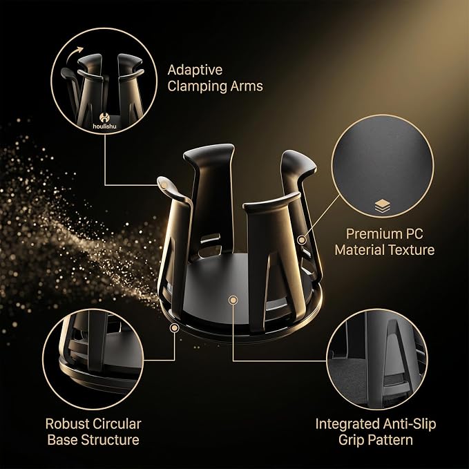 Car Cup Holder Inserts - 2 Pcs Adaptive Clarmping Arm Anti-Spill Stable Drink Holder for Most Vehicles - Image 2