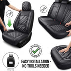 For Toyota Corolla Cross 2022-2026 Car Seat Covers, Full Set, Whiteline | Premium Leather Full Coverage Seat Protectors – All-Season, Waterproof, Breathable, Cushioned Comfort & Airbag Compatible - Image 4