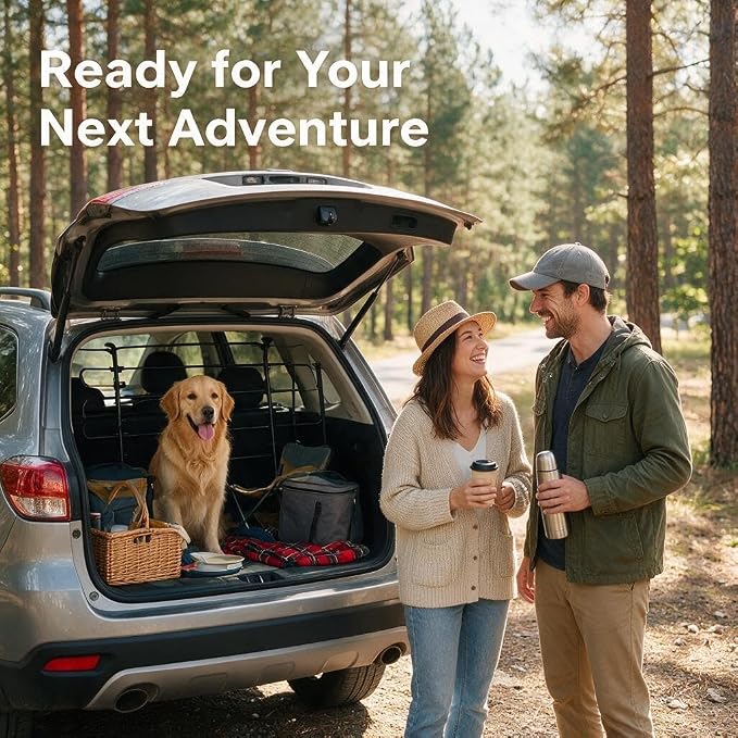Adjustable Dog Car Barrier for SUV Cargo Area Pet Divider | Tool-Free Quick Release Install, Universal Fit Hatchback Wagon Jeep, Distraction-Free Safe Driving - Image 5