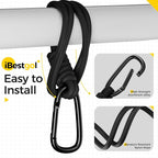 360° Rotating Car Headrest Hooks, Universal Bag Hangers for Cars | Closed Loop, Secure Hold, Nylon Strap, Aluminum Carabiner, Fast Setup, Fits Most Vehicles, Keeps Interior Organized - Image 3
