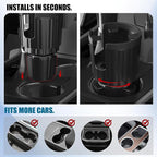 2 in 1 Auto-Clamping Cup Phone Holder for Car, 15W Fast Wireless Charging Cup Holder Phone Mount with USB-C Cable and 12V Car Adapter, Adjustable Car Cup Expander for Large Bottles - Image 8
