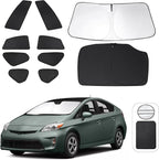 TINGLU Window Shades for Toyota Prius Hatchback 2010-2015 (Not for Prius C or Prius V) 10PCS Accessories Full Windows Rear Triangular Windshield Sun Shade Sun UV Rays Privacy Protection for Camping by TINGLU