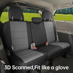 Full Set Car Seat Covers for Honda Odyssey 2011-2017,7-Seater,Faux Leather | for LX Only,2nd Row Captain Seats,Luxury Waterproof Seat Protector,Fit Like A Glove(Black/Gray) - Image 4