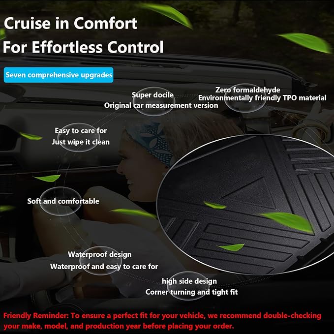 YQ Rear Cargo Liner for 2023-2026 Honda HR-V All Weather TPO Custom Fit | Fits 3rd Gen, 3D Laser Scan Custom Fit, High-Raised Lip, Waterproof Non-Slip Odorless Trunk Tray Accessory - Image 3