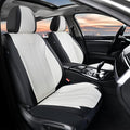 FLORICH Waterproof Front Car Seat Cover Faux Leather Automotive Seat Cover Front Car Seat Cushion Car Seat Protector Accessories Universal Fit for Most Cars SUV Trucks, Black&White by FLORICH