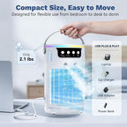 Portable Air Conditioners Desktop AC Unit with Water Ice Cooling Mist, Personal Evaporative Air Cooler Fan Mini Swamp Cooler for Bedroom, Nightstand, Office, Dorm, RV (White) - Image 7