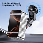 for Mag-Safe Car Mount Charger Dash Windshield Vent Magnetic Phone Holder | Wireless Car Charger with LED Light Car Phone Holder for iPhone 17 16 15 14 13 12 Series for MagSafe Red - Image 2