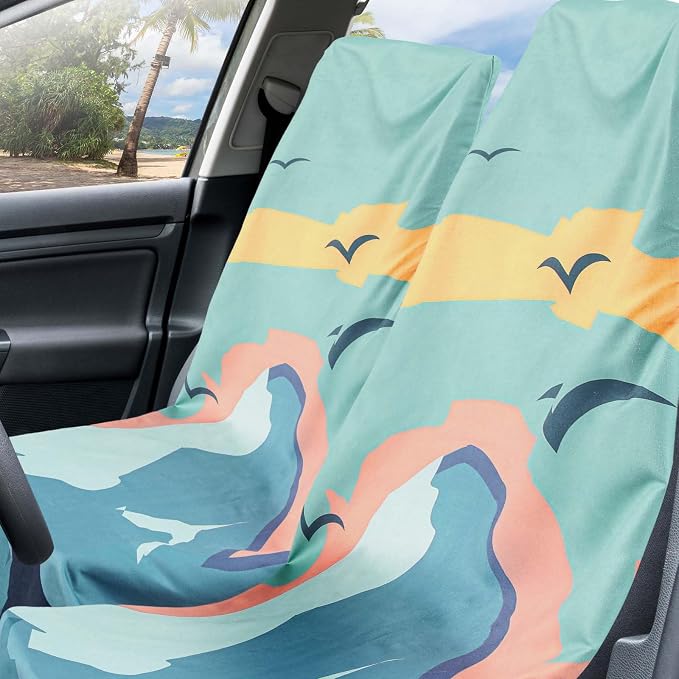 Hahafelt 2 Pack Car Seat Towel Cover with Storage Bag, Sasquatch | 63 x 32 in Car Towel Seat Cover Non Slip Waterproof, Gym Workout Swimming Running, Machine Washable Sweat Absorbent Protector - Image 3