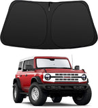 Windshield Sun Shade for 2021-2026 Fo-rd Bronco | Foldable, Full covered for windshield, Block UV Rays, Heat Reduction, Easy to install, Keeps Car Cooler by YYCKE