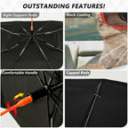 Fun Cute Cat Driving Windshield Sun Shade Umbrella Foldable Car Front Window Sunshade Blocks UV Rays Heat Keep Vehicle Cool (55" x 27.5") - Image 2