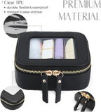 Small Clear Makeup Bag Travel Cosmetic Case, Portable Make Up Organizer Traveling Compact Car Bag for Essentials Transparent Toiletry Bag with Zipper - Image 3