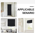 NICETOWN Black Magnetic Blackout No Drill French Door Curtain for Window | Thermal Insulated Short Curtain Blinds, Tie Up Roman Shade, Front Sidelight Curtains for Window Glass 24" W x 48" L, 1 Panel - Image 7