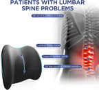 Cooling Lumbar Support Pillow for Office Chair,Memory Foam Car Back Cushion | Cool-Touch Lumbar Pillow Lower Back with Adjustable Straps, Ergonomic Chair Back Pillow for Office, Car, Gaming Chairs - Image 3