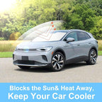 Windshield Sun Shade for 2021-2026 Volkswagen ID.4 Accessories | Full covered for windshield, Foldable & Durable, Block UV Rays, Reduce Heat, Easy to install, Keep Car Cooler - Image 6