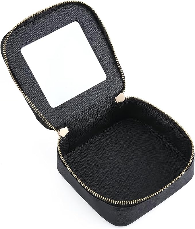 Small Clear Makeup Bag Travel Cosmetic Case, Portable Make Up Organizer Traveling Compact Car Bag for Essentials Transparent Toiletry Bag with Zipper - Image 5