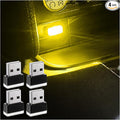 Augeny 4 PCS USB LED Car Interior Atmosphere Lamp, Plug-in USB Decor Night Light, Portable Auto Ambient Lighting Kit, Universal Vehicle Interior Accessories for Most Cars (Yellow) by Augeny