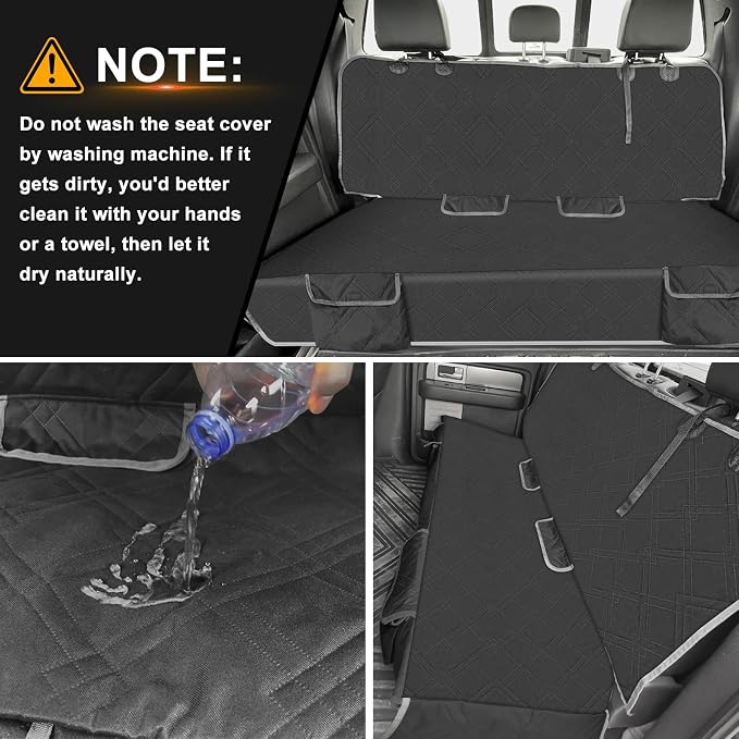 Dog Car Seat Cover for Subaru Crosstrek 2013-2025 | Waterproof Pet Bench Seat Cover for Back Seat, 600D Heavy Duty Scratch Proof Nonslip Truck Seat Covers for Dogs - Image 6
