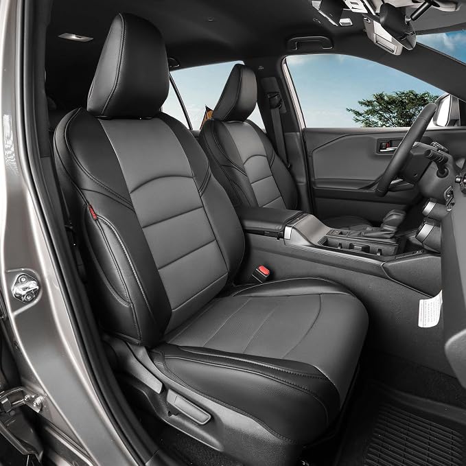 Seat Covers for Toyota 2021-2026 Corolla Hatchback (Full Set,Black/Gray) | 1:1 Custom Fit,Factory Look,Easy Installation,Airbag Compatible,Waterproof Faux Leather & Easy to Clean,Pet Friendly by Coverdream