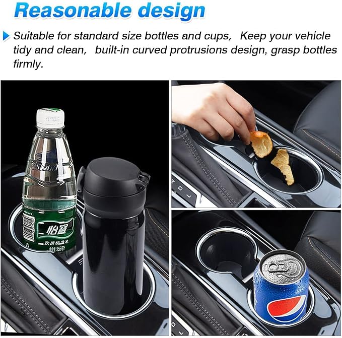 Autorder Cup Holder Inserts for Chevy/Chevrolet Equinox 2018 2019 2020 2021 2022 2023 2024 Accessories Center Console Water Cup Holder - Image 6