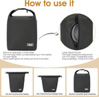 Pet Food Storage Bag Dog Food Travel Bag with 2PCS Collapsible Dog Travel Bowls Waterproof Kibble Storage Container for Road Trips Camping (Black, Small) - Image 3