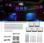HMYC Car Interior Ambient Lights,18 in 1 128 Colorful LED Acrylic Fiber Optic Strip,Universal Multiple Modes Decoration Atmosphere with Music Sync Rhythm,APP Control,RGB Neon Lighting for All Cars - Image 8