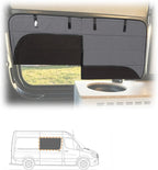 MELIPRON Sliding Door Window Cover Fit for Mercedes Sprinter NCV3 & VS30 | 2007-2026, 2 Folding Ventilation Panels, Magnetic Insulated Blackout Privacy Sun Shade for Campers & Van Lifers, Gray by MELIPRON