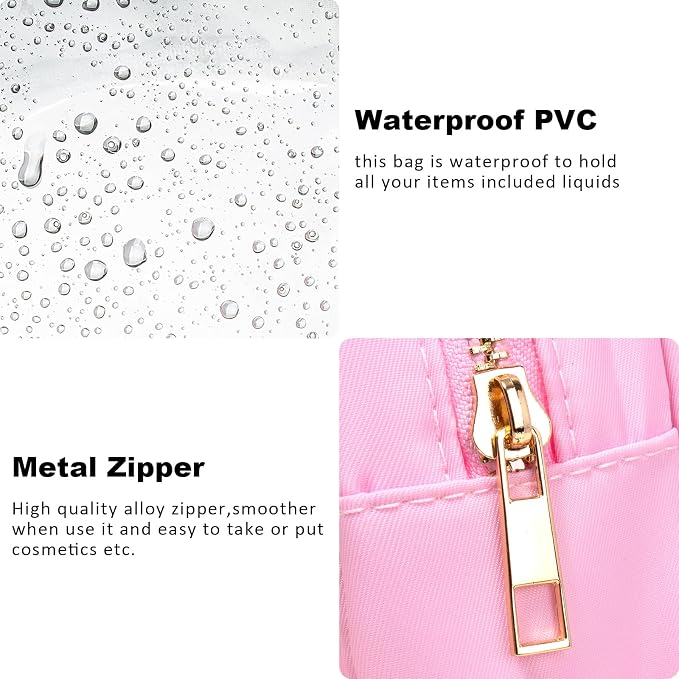 Small Clear Makeup Bag for Purse Small Cosmetic Bag Travel Size Toiletry Bags Cute Travel Makeup Bag,Coin Purse,Car Asscessories Organizer Storage Travel Essentials for Women Girls (Clear-Pink) - Image 6