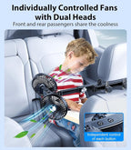 Long Arm Dual Head Car Cooling Fans for Back Seat for Kids, Usb 5V/ 12V /24V Car Backseat Headrest Fan for Baby Rear Facing, Car Seat Cooler That Blow Cold Air for Vehicles Sedan Suv Without Ac - Image 6