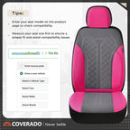 Coverado Car Seat Covers Full Set, Leather Seat Covers, Rose Automotive Protectors 5-Seat, Luxury Universal Fit Seat Covers for SUV, Truck, Sedan and Most Vehicles All-Weather - Image 4