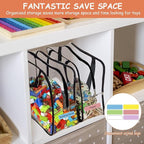 6 Packs Large Toy Storage Bags with Labels, Reusable Clear PVC Board Game Storage, Travel Waterproof Organizer Bags with Zipper for Building Blocks, Puzzle, Kids Books - Image 6