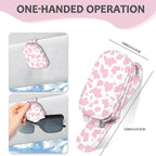 2 Pack Sunglass Holder for Car Visor, Universal Magnetic Car Sunglass Holder for Different Size Eyeglasses, Car Visor Accessories (Cow-Pink) - Image 6
