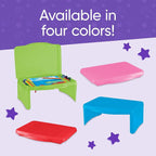 HearthSong Kids’ Portable Folding Lap Desk with Large Storage Activity Tray - 17" L x 12" W x 7½"H - Pink - Image 8