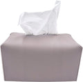 Carrotez Tissue Box Cover, [Refined] Modern PU Leather Rectangular Tissue Box Holder - Decorative Holder/Organizer for Bathroom Vanity Countertop, Night Stands, Office Desk 9.5"X5"X5" - Lavender by Carrotez