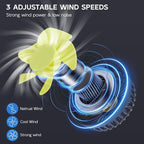 XOOL Car Fan for Backseat Kids, Dual Head USB Car Cooling Fans - 3 Speeds 360° Rotatable Rear Headrest Fans, 5V/2A Powerful Electric Air Circulation Fan for Vehicles SUV RV - Image 8