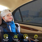 Car Window Shades for Baby, 2 Pack Car Sun Shade for Baby Kids Adults Pet, Large Size Mesh Covers Rear Side Sun Shades for SUV MPV Block UV Rays & Privacy Protection(42"x23") - Image 2