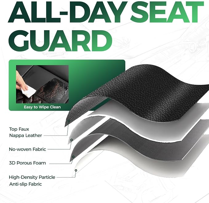 RIDEPOSH Custom Fit Seat Covers for Honda Civic 2022-2026 | Sedan EX 2022-2026, Sport 2025 2026, Faux Leather, 60/40 Split Rear, Rear Armrest, Waterproof, Airbag Compatible, Full Set - Image 4