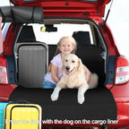 F-color SUV Cargo Liner for Dogs - Waterproof Dog Car Cover for SUV | Trunk Cover with Bumper Flap Protector, Low-Profile Padded Cargo Cover Prevents Scratches Pet Hair Mud Dirt for Mid-Size SUV - Image 5