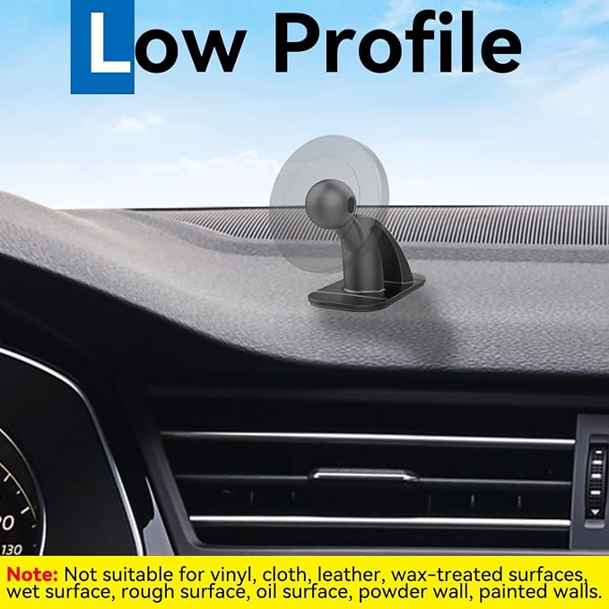 4 Pack Sticky 17mm Ball Mount for Car Mount Adhesive Replacement Magnetic Phone Holder MagSafe Mounting Base Dashboard Sticker 3M VHB Tape - Image 3