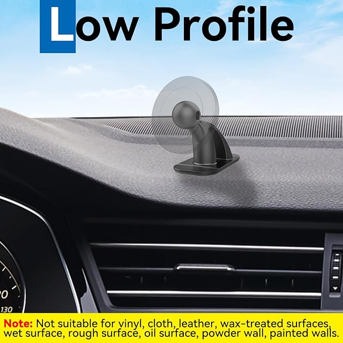 3 Pack Sticky 17mm Ball Mount for Car Mount Adhesive Replacement Magnetic Phone Holder MagSafe Mounting Base Dashboard Sticker 3M VHB Tape - Image 3
